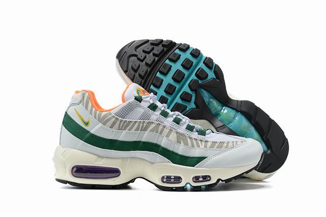 Nike Air Max 95 Men's Shoes White Green-16 - Click Image to Close